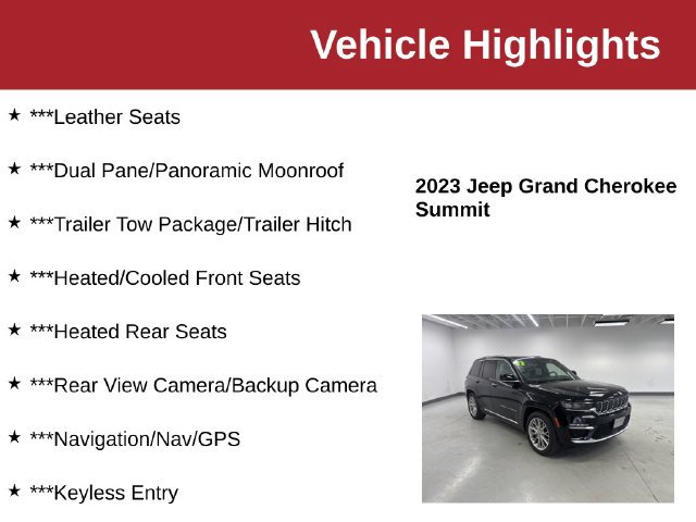 Used 2023 Jeep Grand Cherokee Summit w/ Luxury Tech Group V AWD/4WD image 10