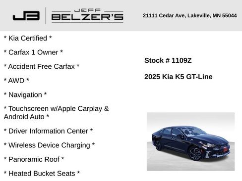 Certified 2025 Kia K5 GT-Line w/ GT-Line Premium Package image 2