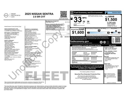 Used 2025 Nissan Sentra SR FWD image 2