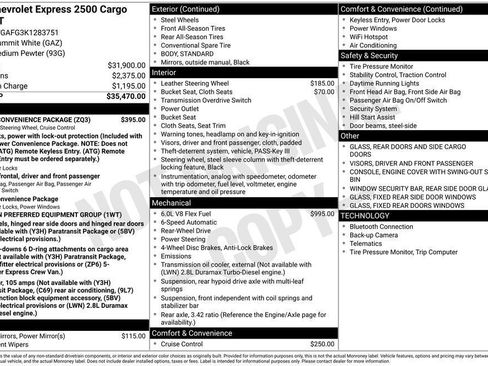 Used 2019 Chevrolet Express 2500 w/ Driver Convenience Package image 29