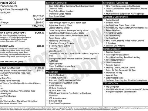 Used 2015 Chrysler 200 S w/ Navigation & Sound Group I image 4