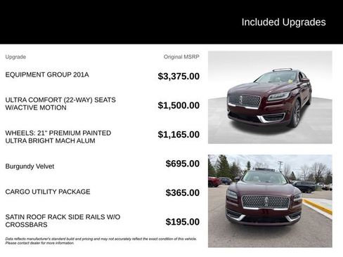 Used 2020 Lincoln Nautilus Reserve w/ Equipment Group 201A image 8