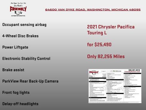 Used 2021 Chrysler Pacifica Touring-L w/ S Appearance Package image 8