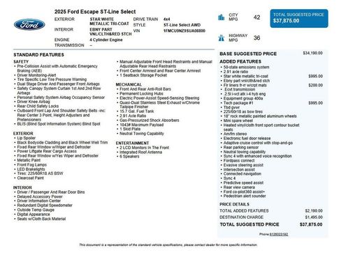 Used 2025 Ford Escape ST-Line Elite w/ Tech Pack #1 image 43