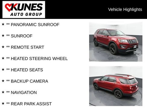Used 2016 Ford Explorer XLT w/ Equipment Group 202A AWD/4WD image 2