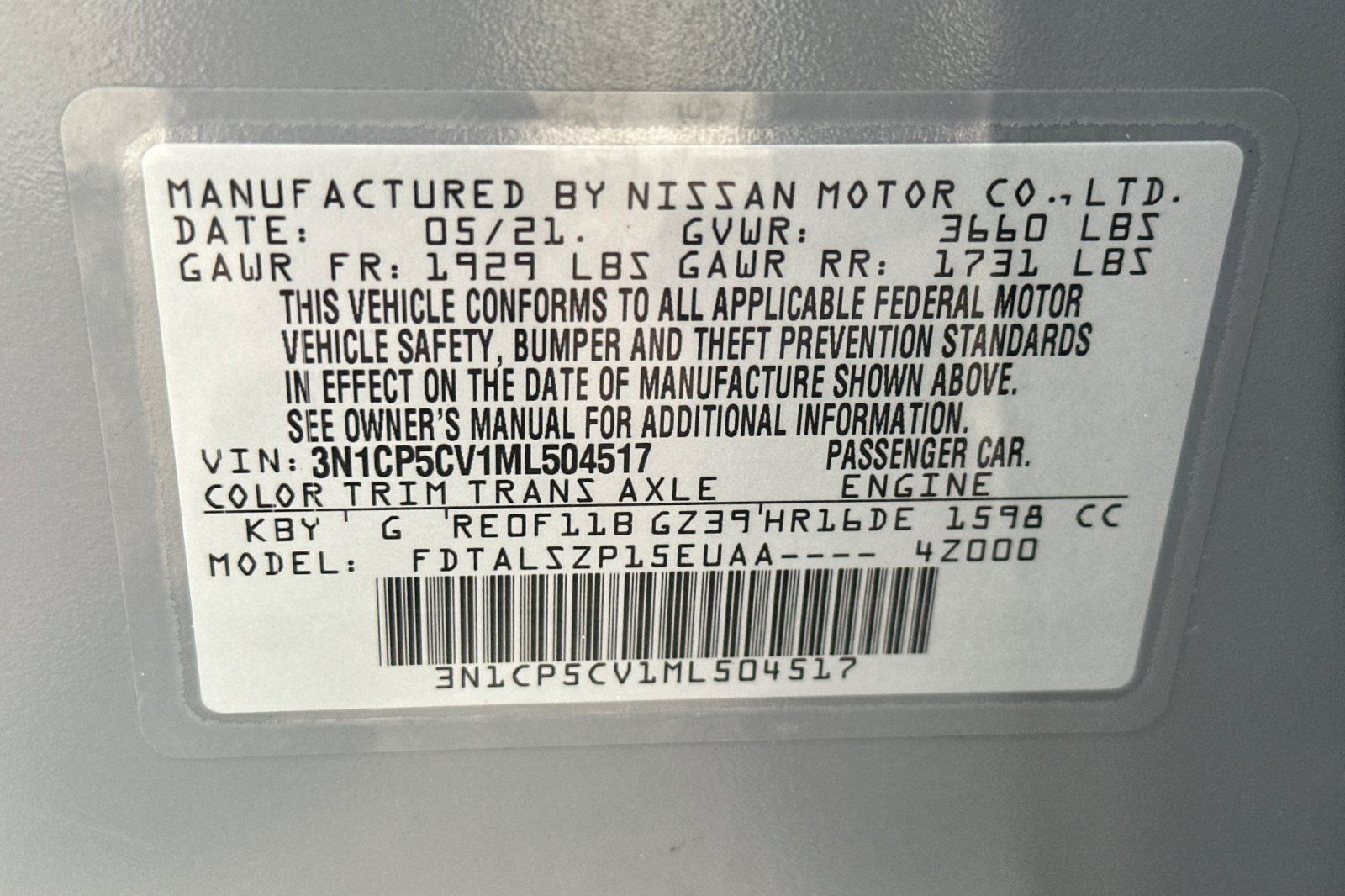Used 2021 Nissan Kicks SV FWD image 39