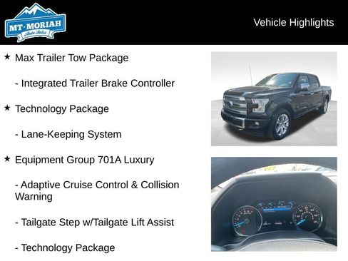 Used 2017 Ford F150 Platinum w/ Equipment Group 701A Luxury image 8