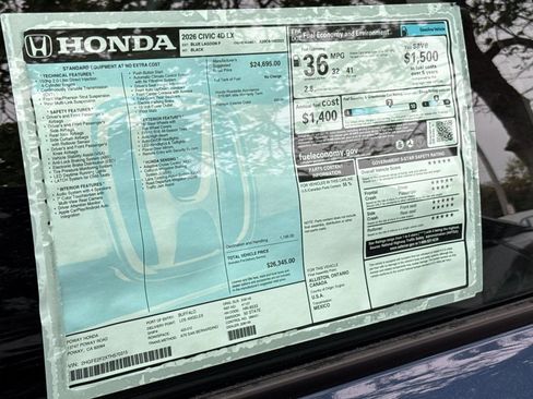 New 2026 Honda Civic LX image 32