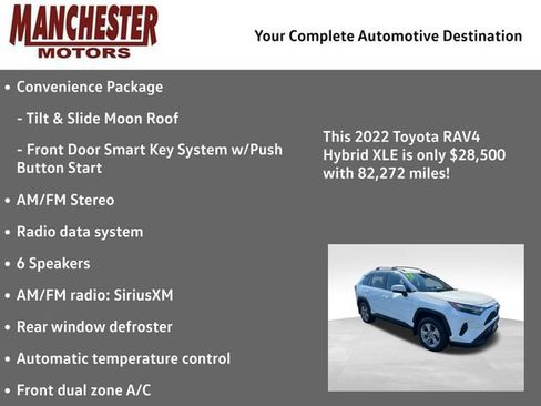 Used 2022 Toyota RAV4 XLE w/ Convenience Package AWD/4WD image 2