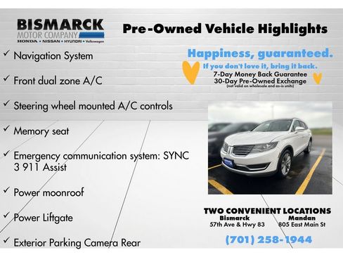 Used 2016 Lincoln MKX Reserve w/ Driver Assistance Package AWD/4WD image 8