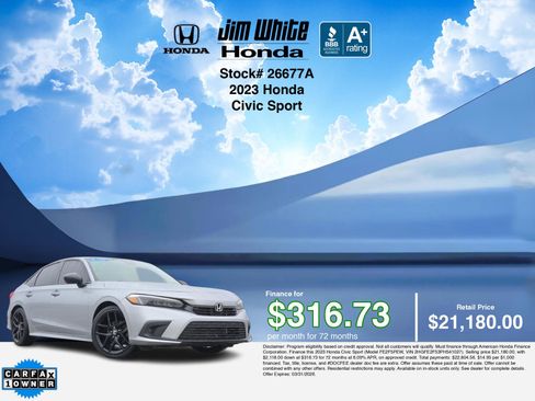 Certified 2023 Honda Civic Sport image 3