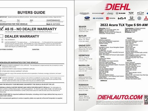 Used 2022 Acura TLX Type S image 44