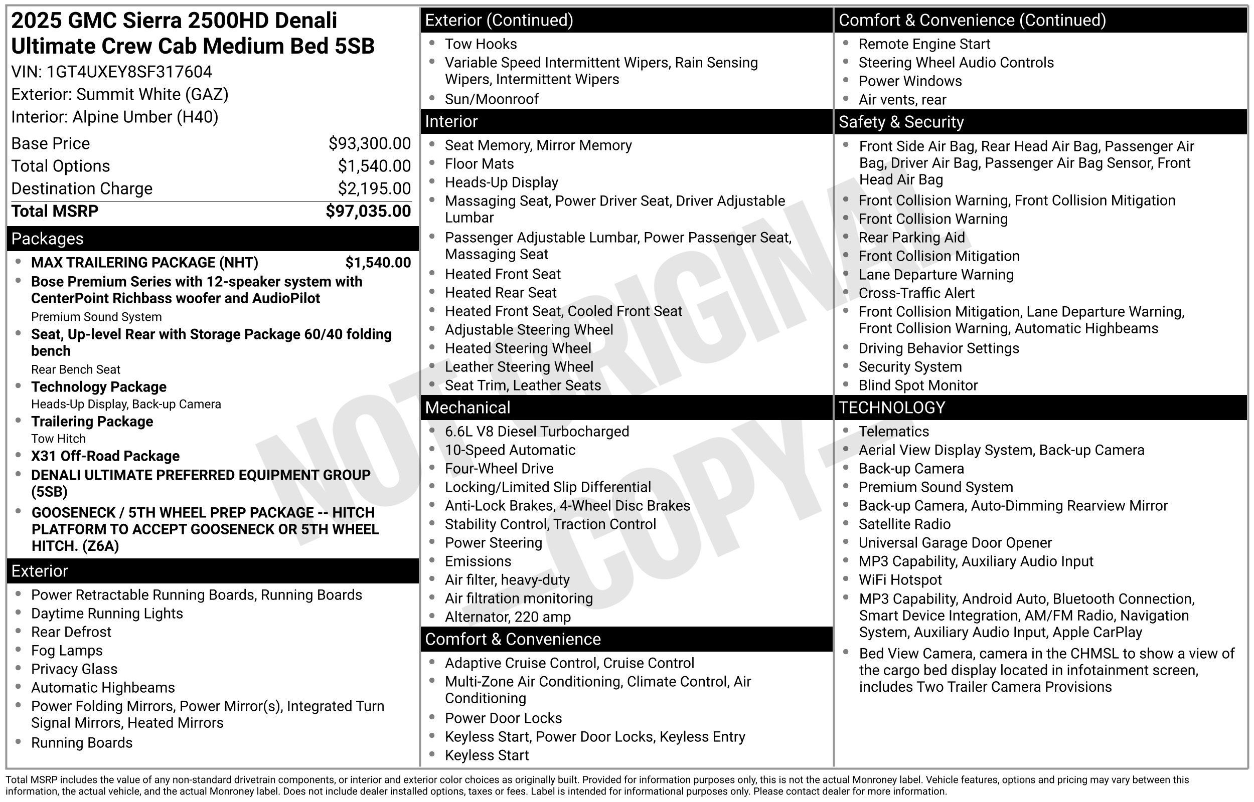 Used 2025 GMC Sierra 2500 Denali Ultimate w/ Max Trailering Package AWD/4WD image 3