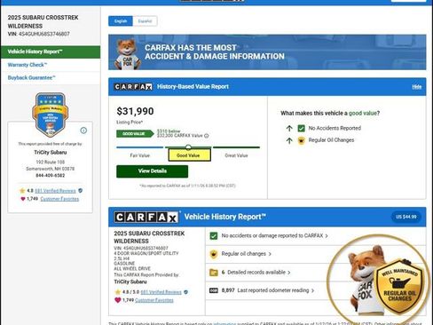 Used 2025 Subaru Crosstrek 2.5i Wilderness image 12