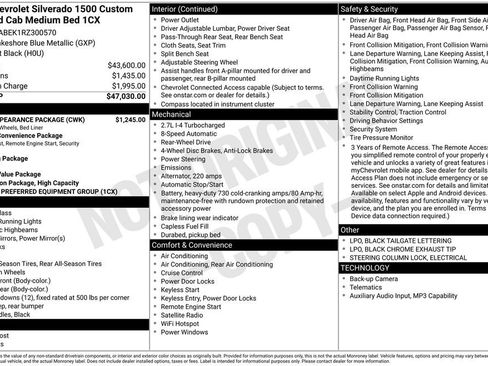 Used 2024 Chevrolet Silverado 1500 Custom w/ Dark Appearance Package image 4