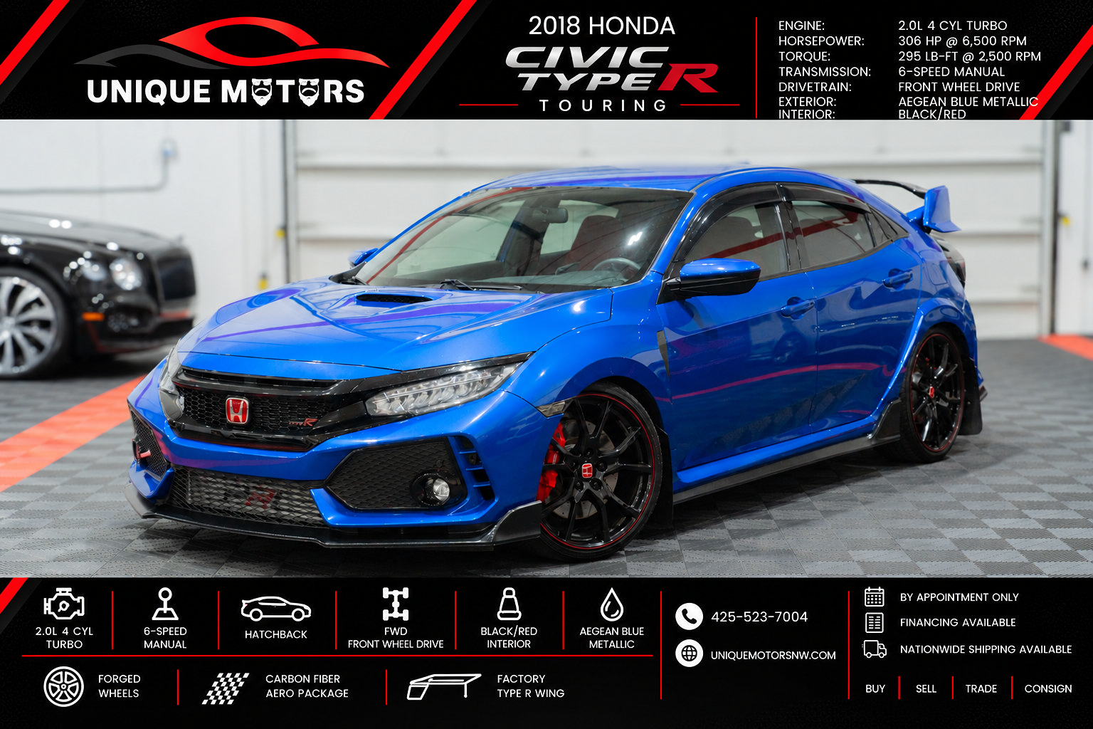 Used 2018 Honda Civic Type R image 1