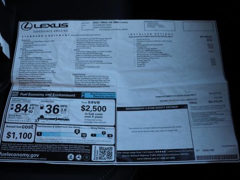 Used 2023 Lexus NX 450h+ AWD w/ Luxury Package image 64