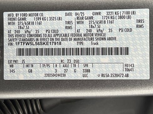 Used 2025 Ford F150 Lariat AWD/4WD image 78
