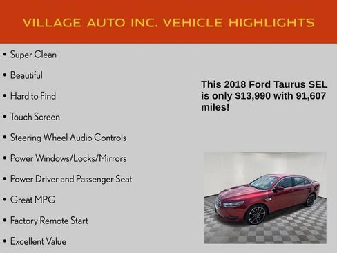 Used 2018 Ford Taurus SEL w/ Equipment Group 201A FWD image 7