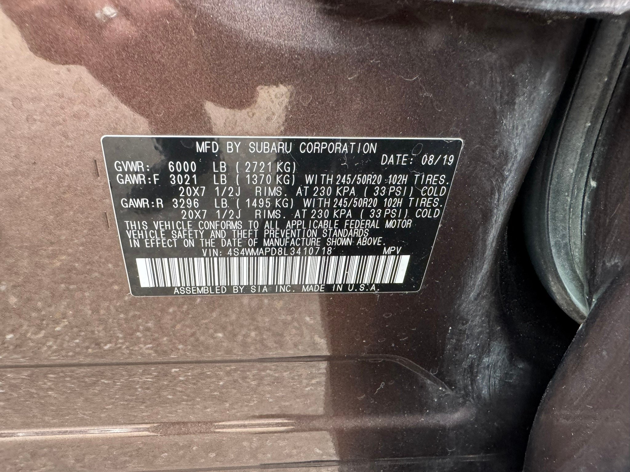 Used 2020 Subaru Ascent Limited w/ Technology Package AWD/4WD image 25
