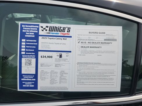 Used 2025 Toyota Camry XLE FWD image 11