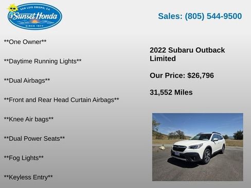 Used 2022 Subaru Outback Limited w/ Popular Package #2 AWD/4WD image 10