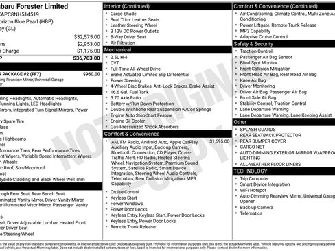 Used 2022 Subaru Forester Limited w/ Popular Package #2 image 14