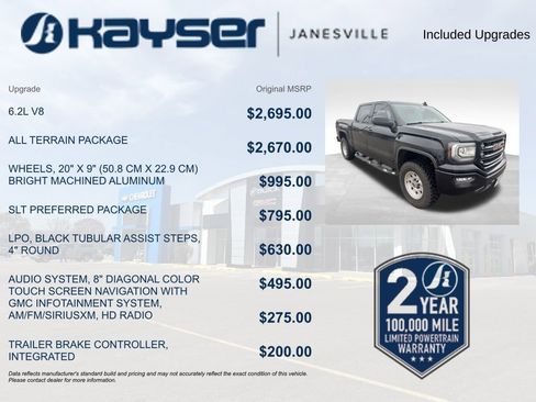 Used 2018 GMC Sierra 1500 SLT w/ All Terrain Package image 2