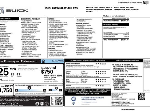 Used 2023 Buick Envision Avenir AWD/4WD image 2