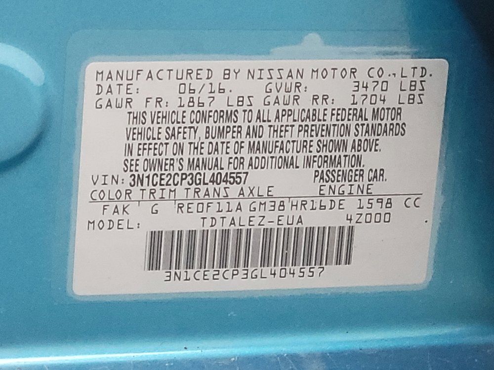 Used 2016 Nissan Versa Note FWD image 33
