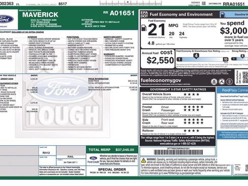 Certified 2024 Ford Maverick Tremor w/ Tremor Off-Road Package AWD/4WD image 5