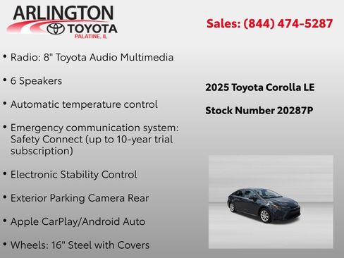Used 2025 Toyota Corolla LE FWD image 4
