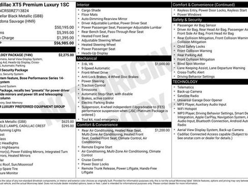 Certified 2024 Cadillac XT5 Premium Luxury w/ Technology Package FWD image 7