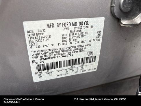 Used 2022 Ford Explorer Limited w/ Equipment Group 301A image 31