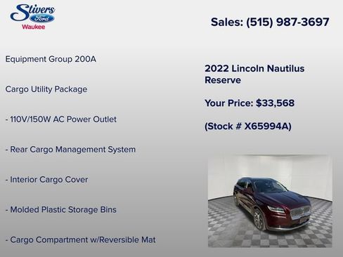 Used 2022 Lincoln Nautilus Reserve FWD image 8