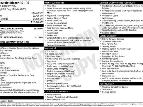 Used 2019 Chevrolet Blazer RS w/ Sun and Wheels Package image 12