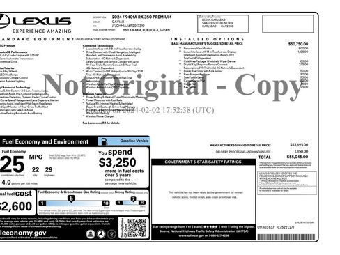 Used 2024 Lexus RX 350 Premium w/ Cold Area Package FWD image 2