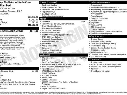 Certified 2022 Jeep Gladiator Sport AWD/4WD image 38