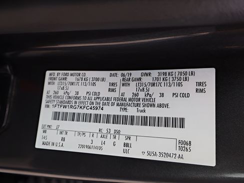 Used 2019 Ford F150 Raptor w/ Equipment Group 802A Luxury AWD/4WD image 25