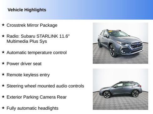 Used 2024 Subaru Crosstrek 2.5i Limited w/ Crosstrek Mirror Package AWD/4WD image 2