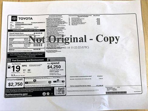 New 2025 Toyota Tundra Platinum AWD/4WD image 19