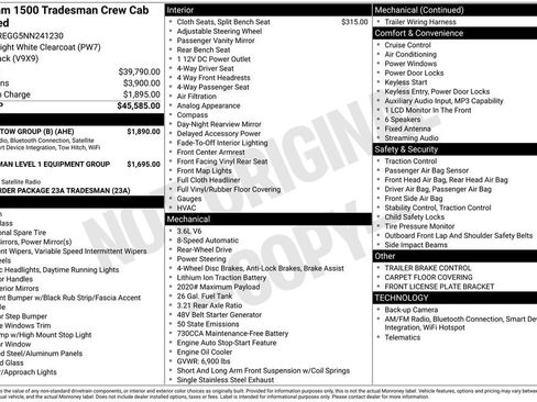 Used 2022 RAM 1500 Tradesman w/ Trailer Tow Group (B) RWD image 6