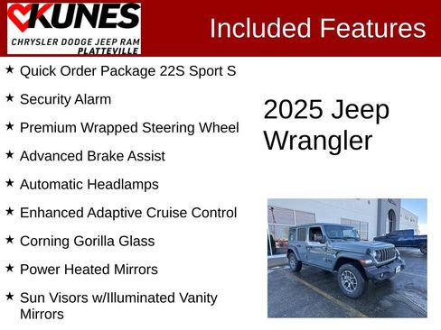New 2025 Jeep Wrangler Unlimited Sport AWD/4WD image 2