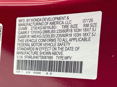 New 2026 Honda Odyssey EX-L image 31