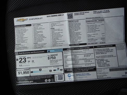 Used 2016 Chevrolet Equinox LT w/ Convenience Package AWD/4WD image 36