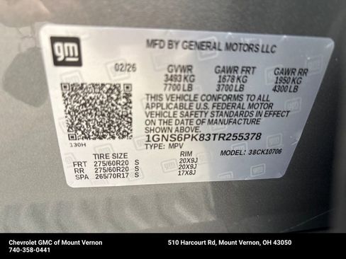 New 2026 Chevrolet Tahoe Z71 w/ Comfort Package image 30