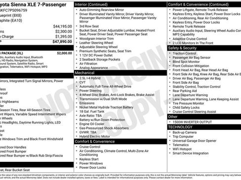 Used 2023 Toyota Sienna XLE w/ XLE Plus Package image 5