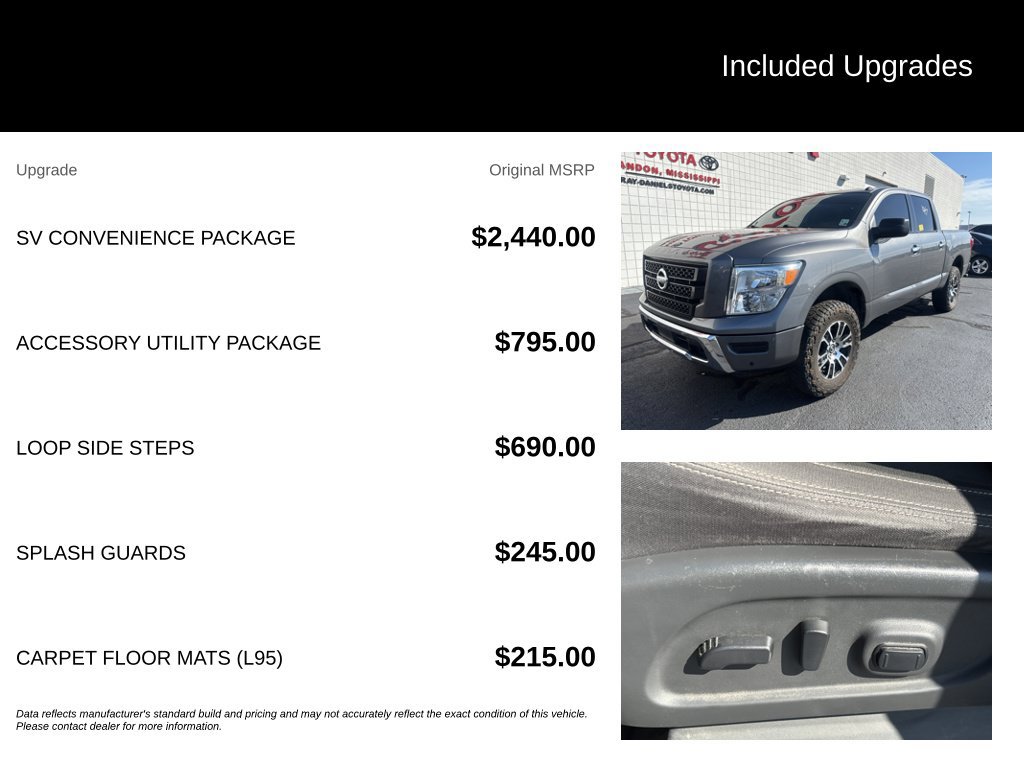 Used 2021 Nissan Titan SV w/ SV Convenience Package RWD image 7