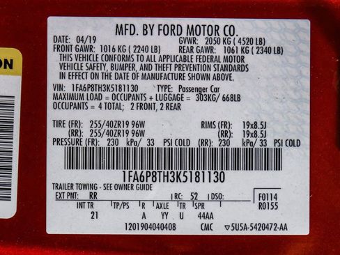 Used 2019 Ford Mustang Coupe w/ Black Accent Package RWD image 49
