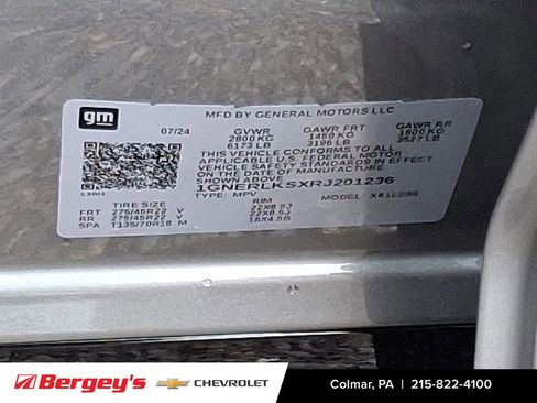 Certified 2024 Chevrolet Traverse RS w/ LPO, Floor Liner Package image 38